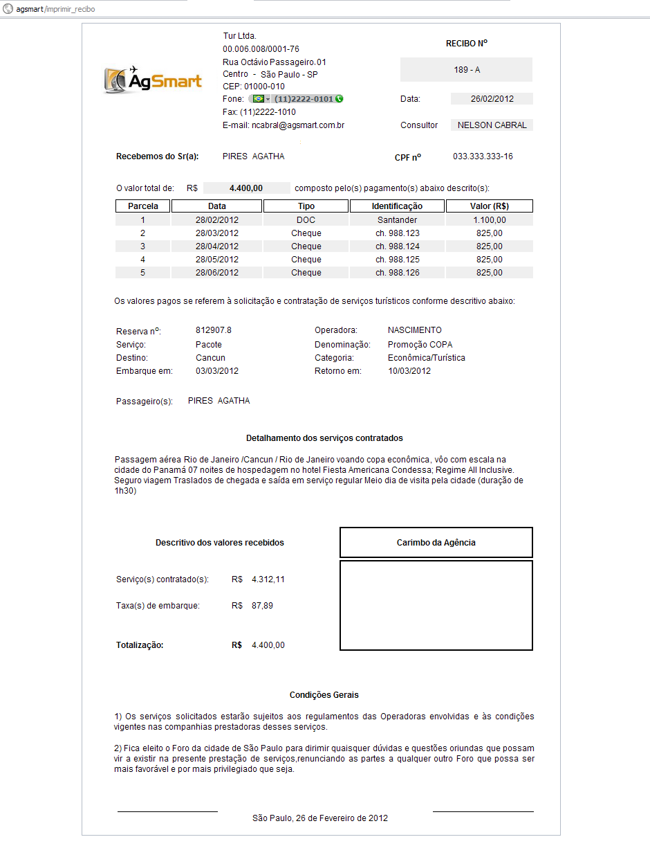 AgSmart - Sistema Web para Agências de Viagens